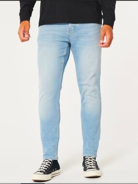 Light Wash Athletic Skinny Jeans